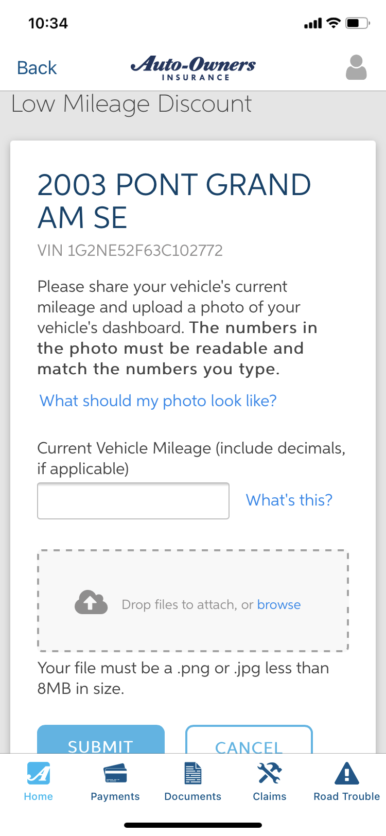Low Mileage Discount Page