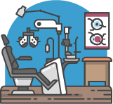 Optometrist examination room
