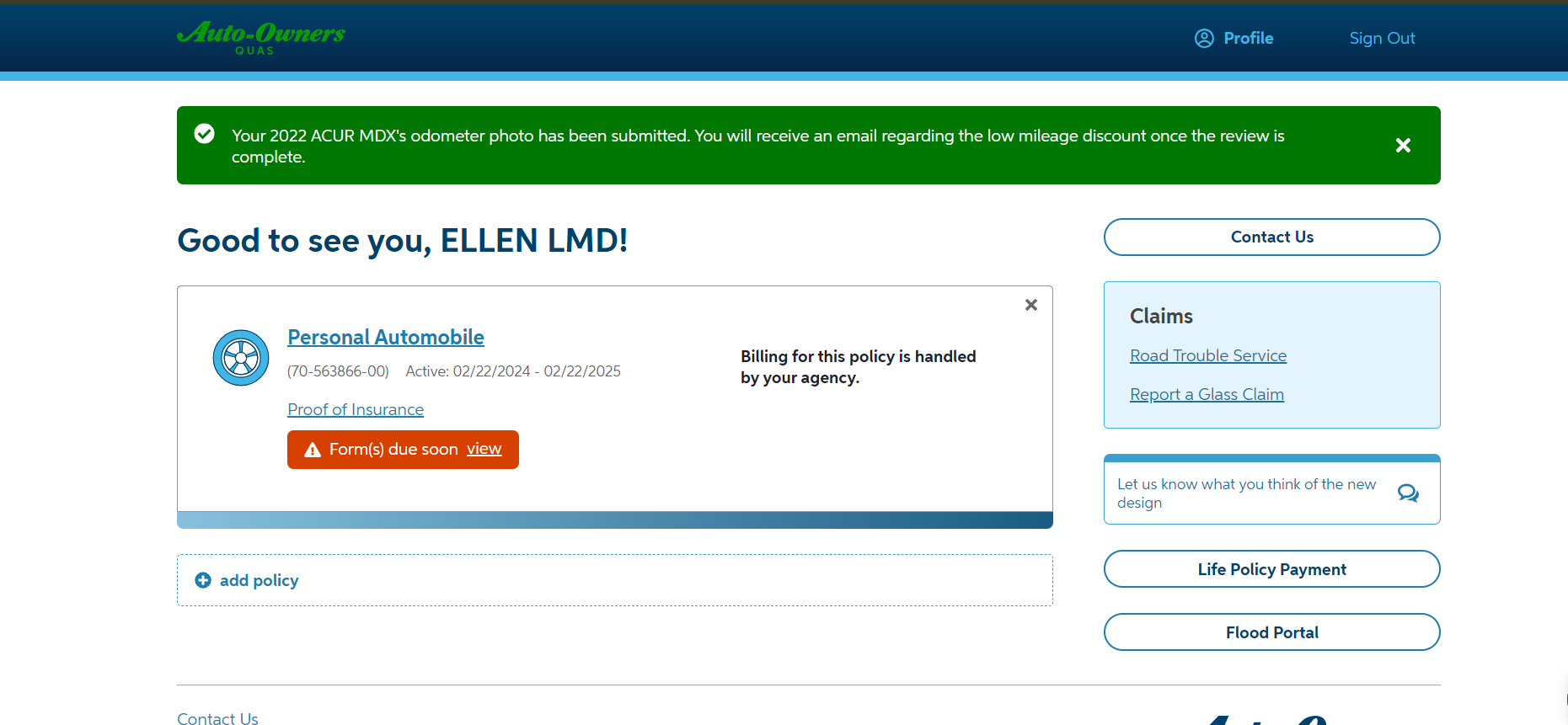 Low Mileage Discount AutoOwners Insurance